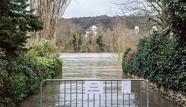 Crue de la Seine dans le Mantois en 2018.