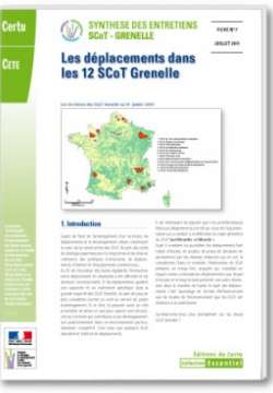 Synthèse des entretiens SCoT Grenelle : Les déplacements dans les 12 SCoT Grenelle- fiches 1-2-4-5-7