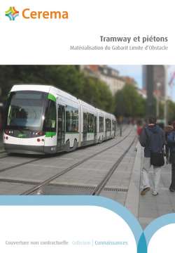 Tramway et piétons : Matérialisation du Gabarit Limite d'Obstacle (GLO)